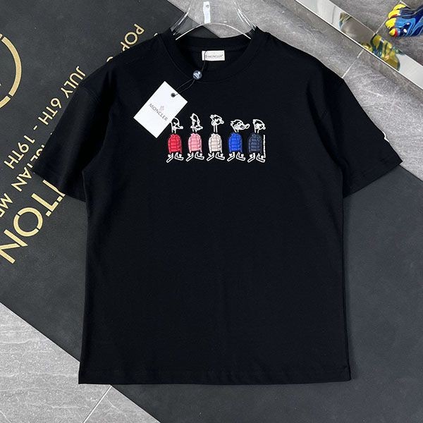 最安値挑戦 モンクレール Tシャツ 本物 半袖 ロゴ mot76745