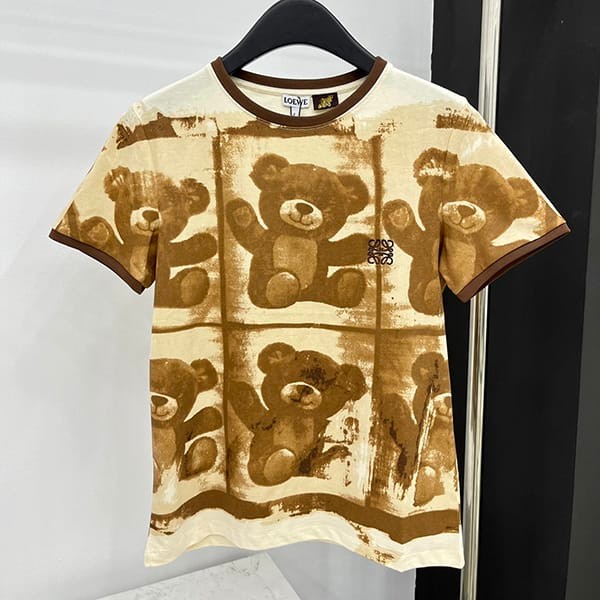 ★日本!!人気！ロエベ 本物 スリムフィットTシャツコットン ベアー lod26244