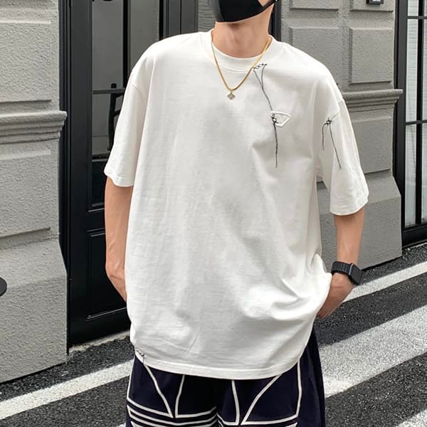 ★追跡付き発送で安心プラダ ロゴ コットン Tシャツ 半袖 本物 puh37671