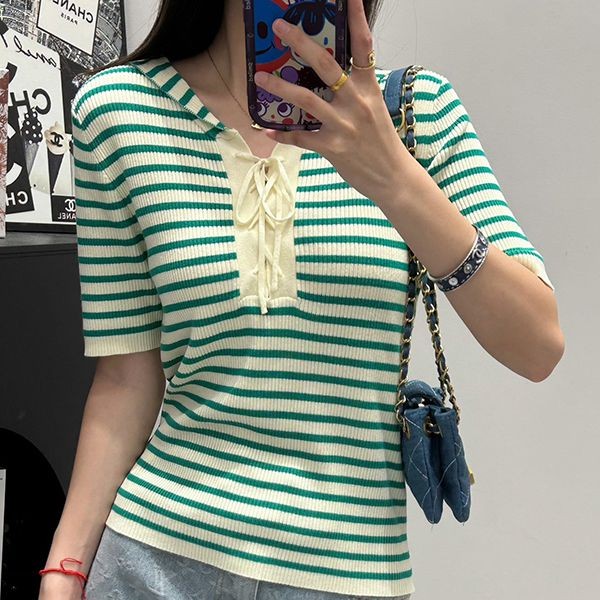 絶対欲しい！ディオール リブ ニット Tシャツ 本物 deo00848