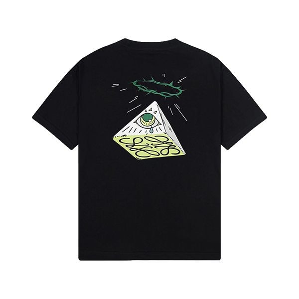 素敵な ロエベ 本物 ピラミッドアイ半袖Tシャツ lob48407