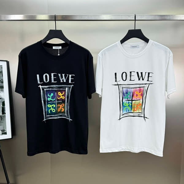 売上総額１位！ロエベ コットンワイドTシャツ 本物 log30726
