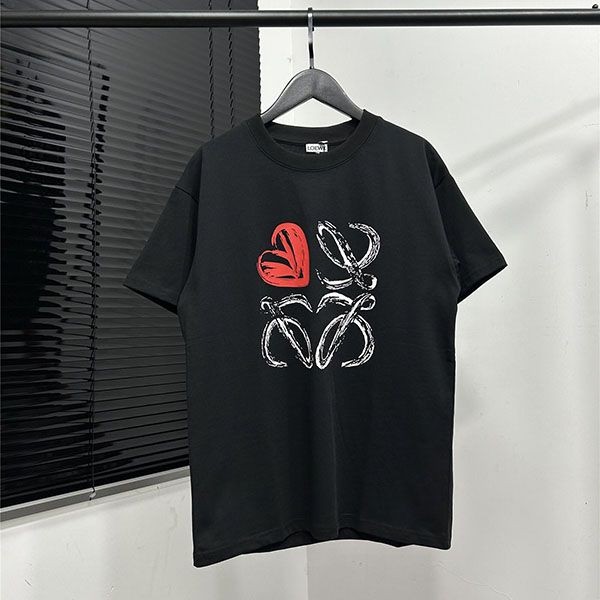 売上総額１位！ロエベ 半袖Tシャツ 本物 ブラックサイズM los37067