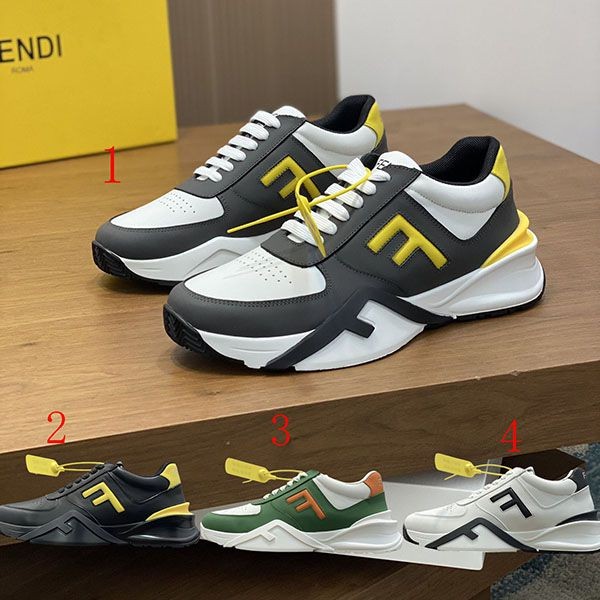 目を惹くカラー フェンディ スニーカー 本物 ローカット レースアップ fef10230