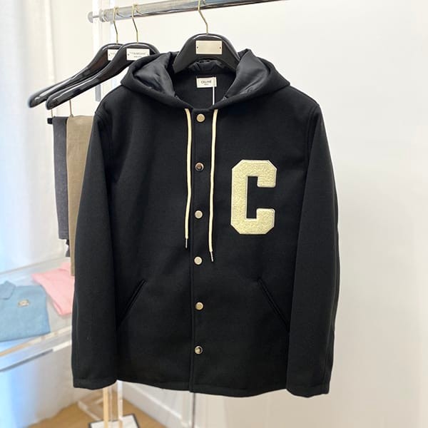 希少セリーヌ 本物 カレッジパーカー ダブルフェイス Cer64643