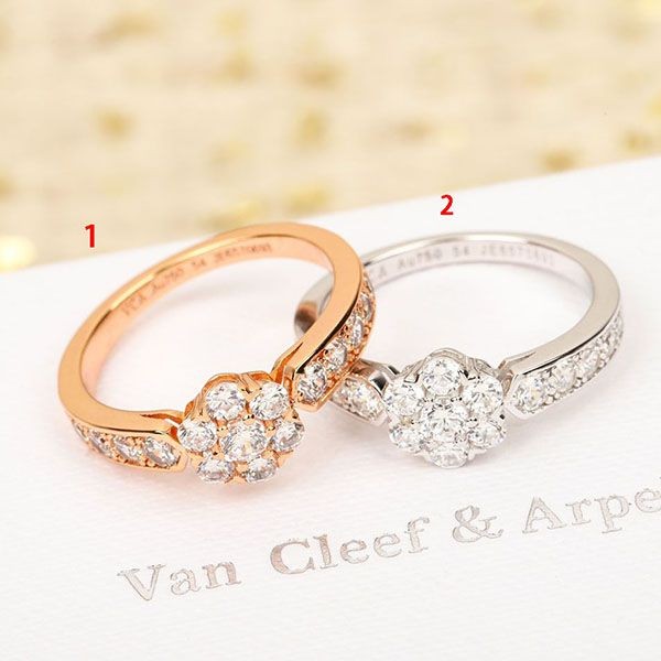 ヴァンクリーフ フルレット リング 本物 18K ダイヤモンド van01865