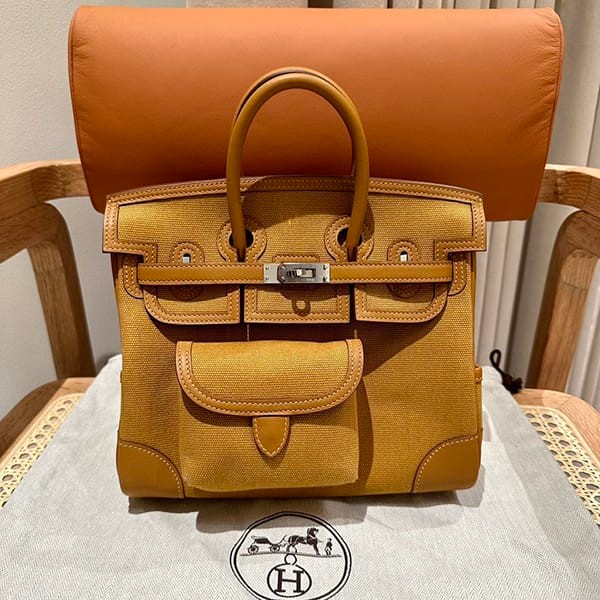売上総額１位！エルメス バーキン 本物 カーゴ 25cm トワルゴエラン×スイフト erm70513