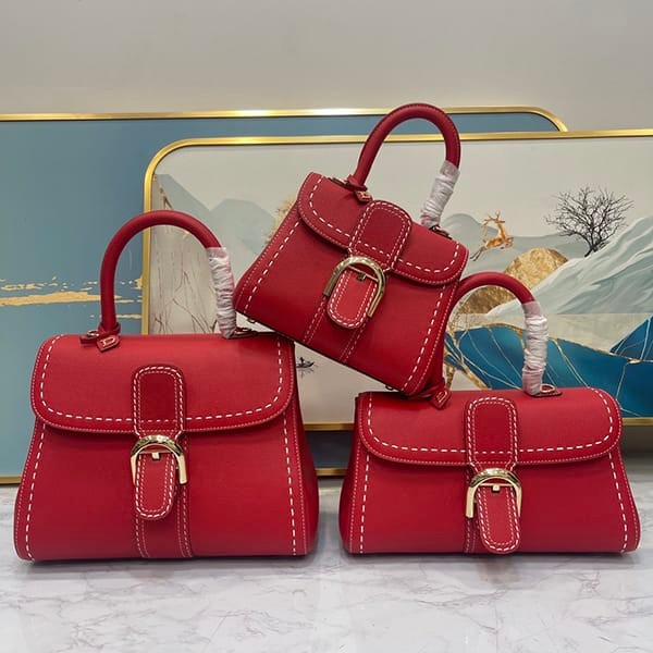 【使い勝手抜群】デルヴォー Brillant ブリヨン ハンドバッグ 本物 3サイズ Ded91527