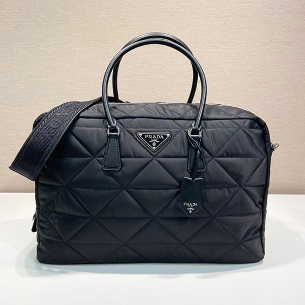 人気No1◆プラダ◆Re-Nylon トップステッチ 本物 トラベルバッグ puq62921