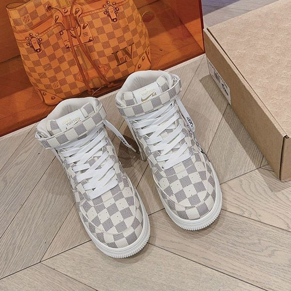超希少！ヴィトン x ナイキ Air Force 1 本物 Mid By Virgil Abloh ホワイト naq67249