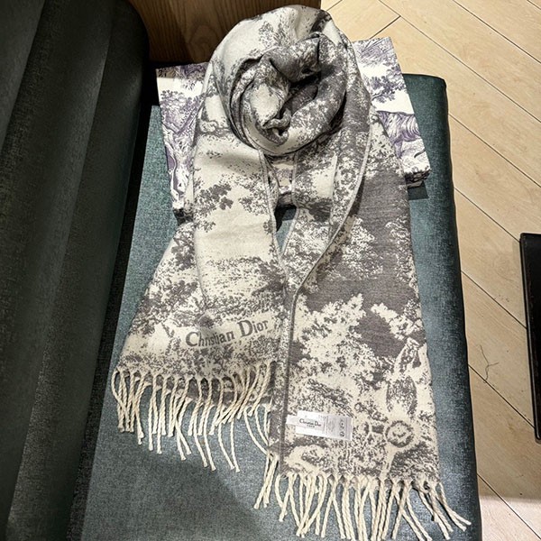 ディオール トワル ドゥ ジュイ カシミア マフラー 本物 deq00023