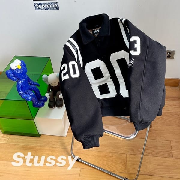 注目★【ステューシー 本物 】ジャケット 80 WOOL VARSITY JACKET sux31141