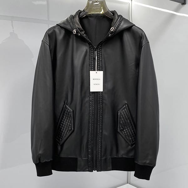 送料込ボッテガ ヴェネタ 本物 ラム レザー アノラック プルオジャケット boi19208