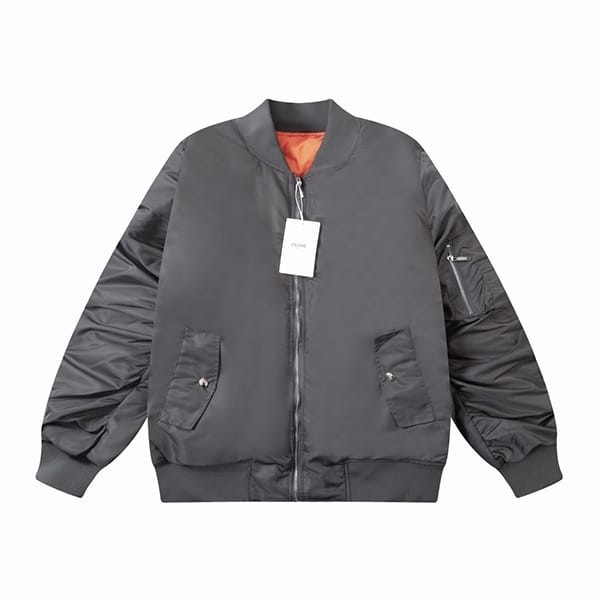 売上総額１位！セリーヌ 本物 ルーズフィット ナイロン MA-1 ボンバージャケット Cej09536