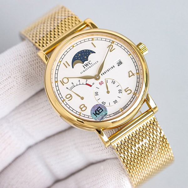 IWC ポートフィノ 本物 ハンドワインド ムーンフェイズ iwm85246