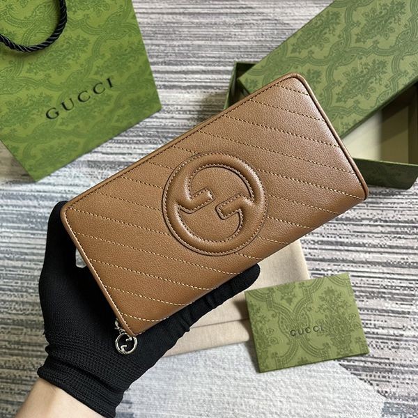 入手困難品！グッチ Gロゴ ブロンディ 本物 ジップアラウンド 長財布 gux60648