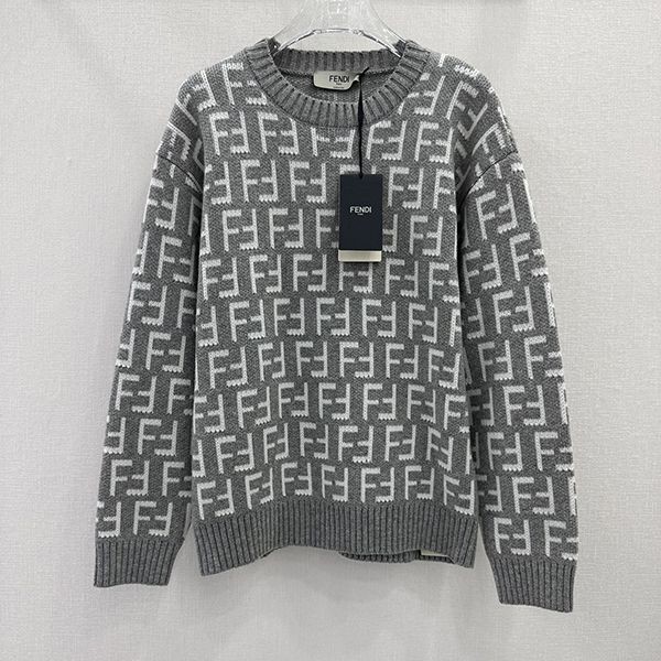 定番人気 フェンディ FFロゴ クルーネック セーター 本物 fea15693