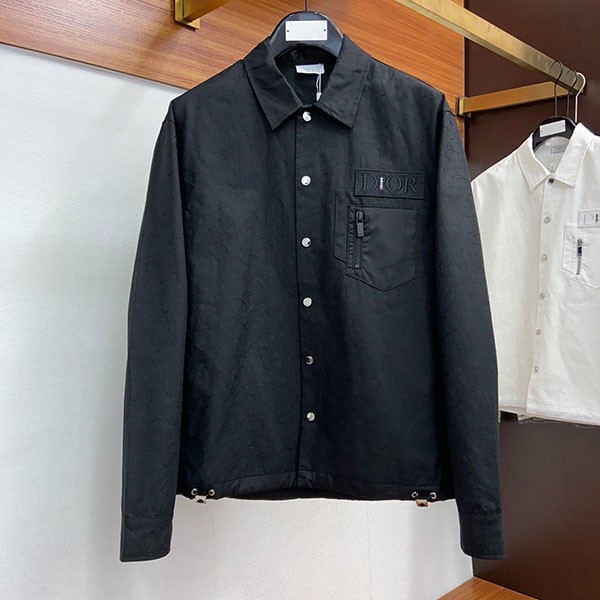 ディオール 長袖シャツ 本物 ロゴ刺繍入り dea23890