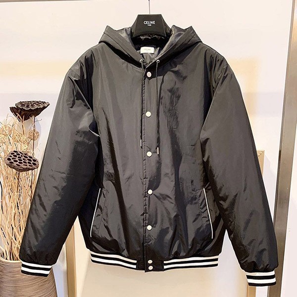 可愛い セリーヌ HOMME フード付きボンバージャケット 本物 Ceo36311