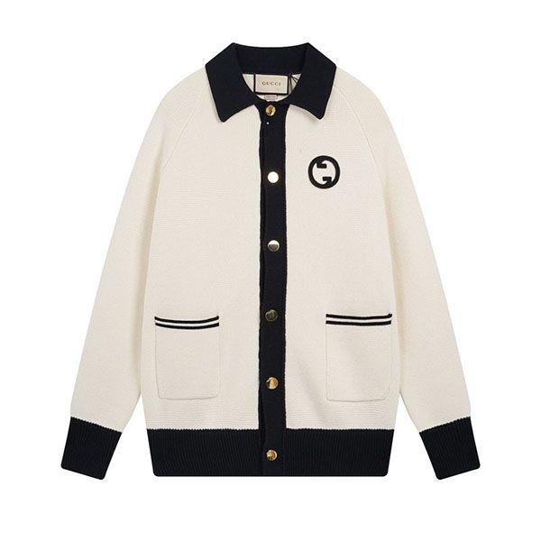 グッチ ルレックス＆コットンニット本物 カーディガン gud36796