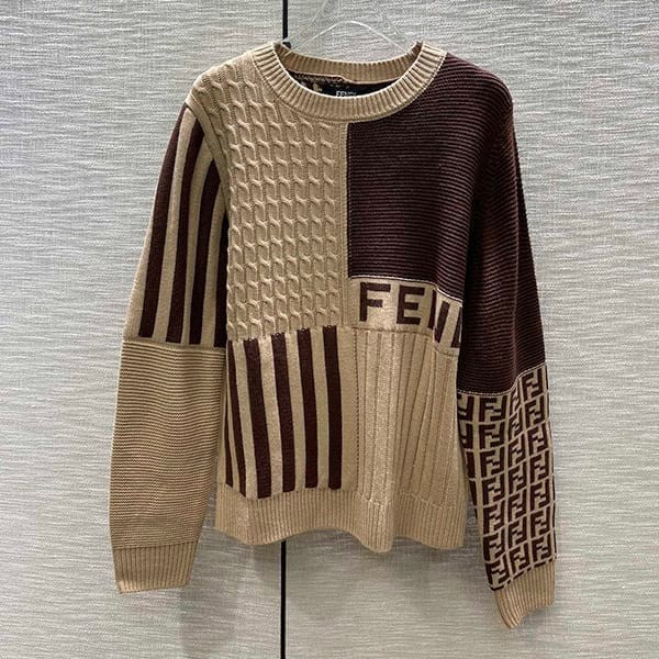 世界中で大人気フェンディ カシミアウール セーター ロゴ 本物 fel96240