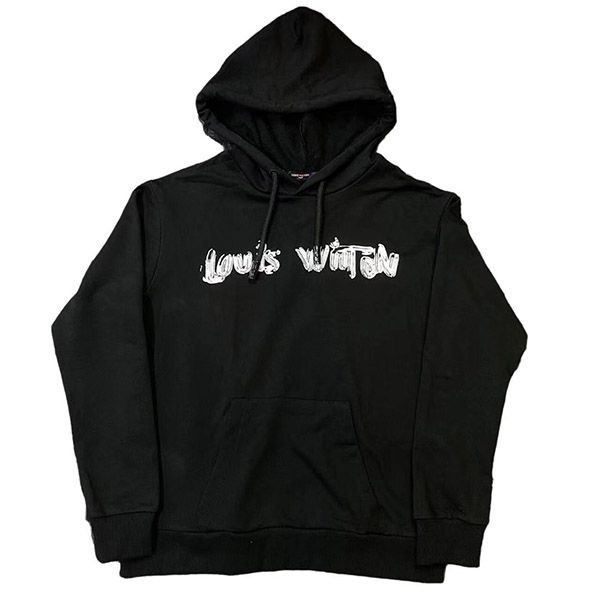 春夏新作ルイヴィトン LV グラフィックフーディ パーカー 本物 黒 1A9SVP