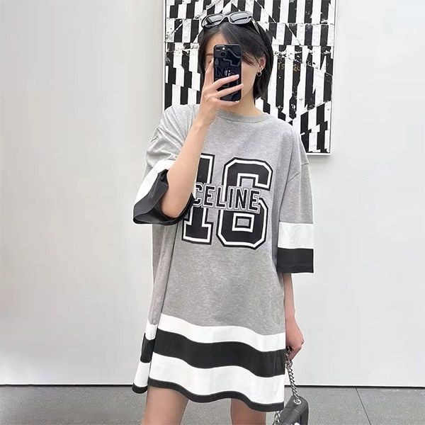 ☆超人気☆セリーヌ 16 オーバーサイズTシャツ 本物 コットンジャージー 2X41F671Q