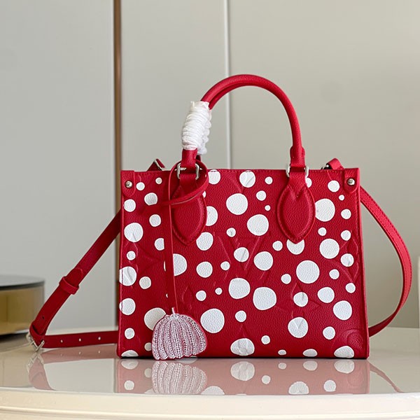 LV × YK オンザゴー PM 本物 ルイヴィトン × 草間彌生 広瀬すずさん爱用 M46412