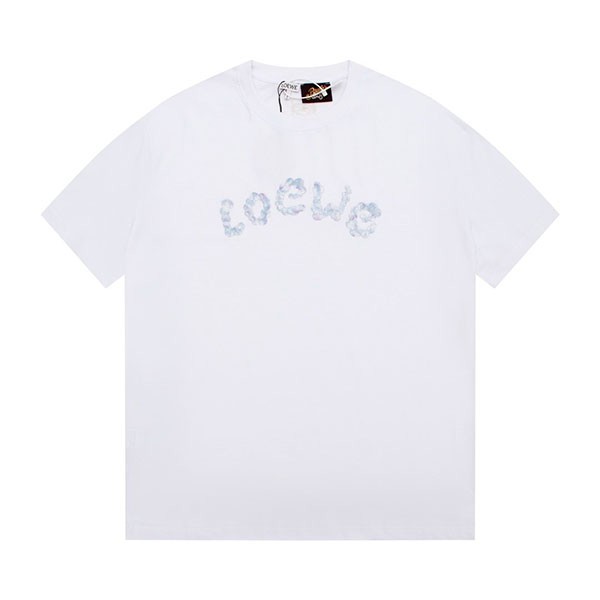 大人気!ロエベ Paulas Ibiza 本物 ロゴ コットン Tシャツ 半袖 lou14177