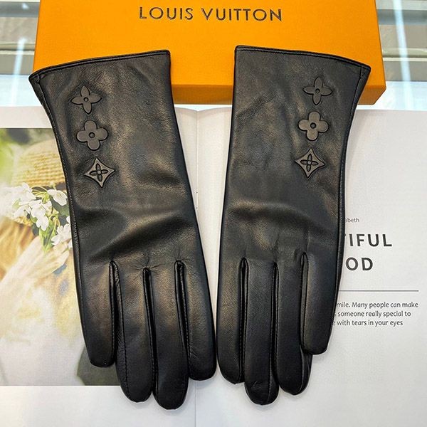 ★日本!!人気！ルイヴィトン レザーモノグラムグローブ 本物 レザー手袋 vut15826