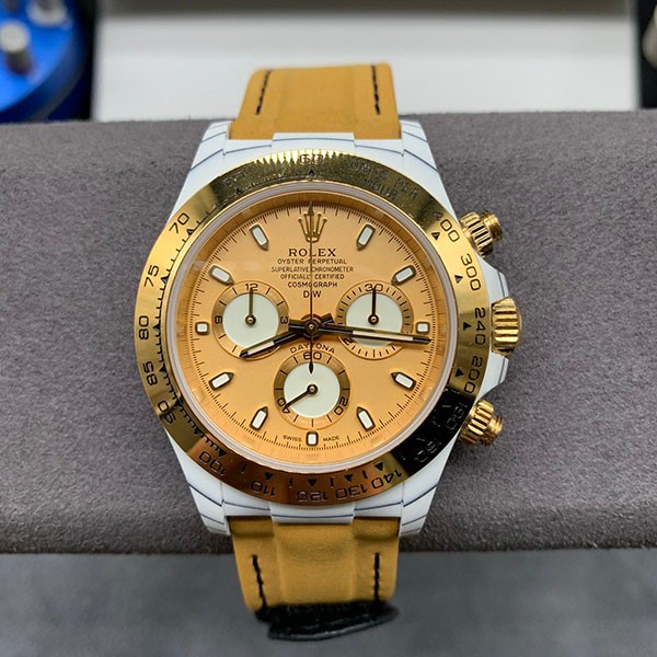 ☆超人気☆ロレックス DiW 本物 クォーツ デイトナ "GOLDEN ESSENCE" roa73316