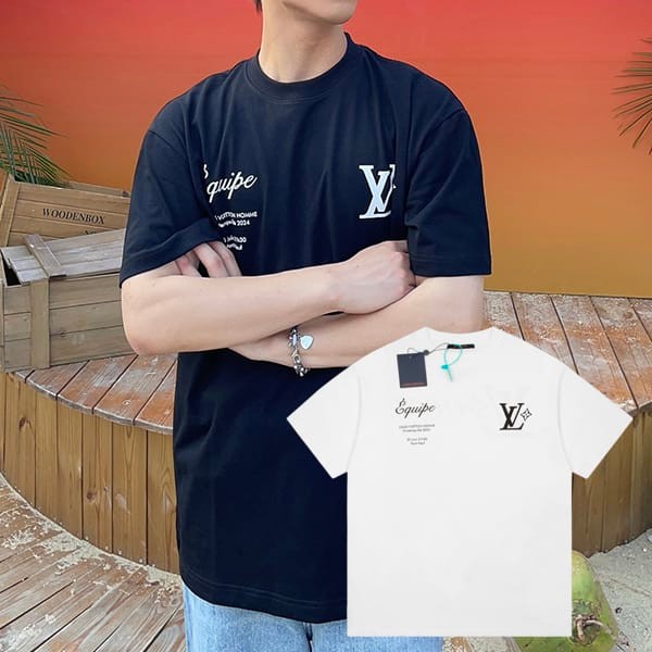 《大人気》ルイヴィトン 本物 グラフィック クルーネック Tシャツ 2色 vuu56145