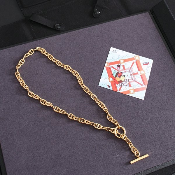 高品質エルメス シェーヌダンクル 本物 MM ネックレス Tic93548