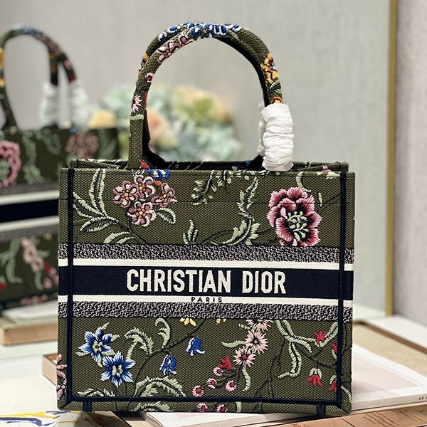 ディオール ブックトート 本物 Petites Fleurs スモールバッグ dej41558