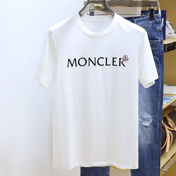 目を惹くカラー モンクレール Tシャツ 本物 半袖 クルーネック ロゴ mov84857