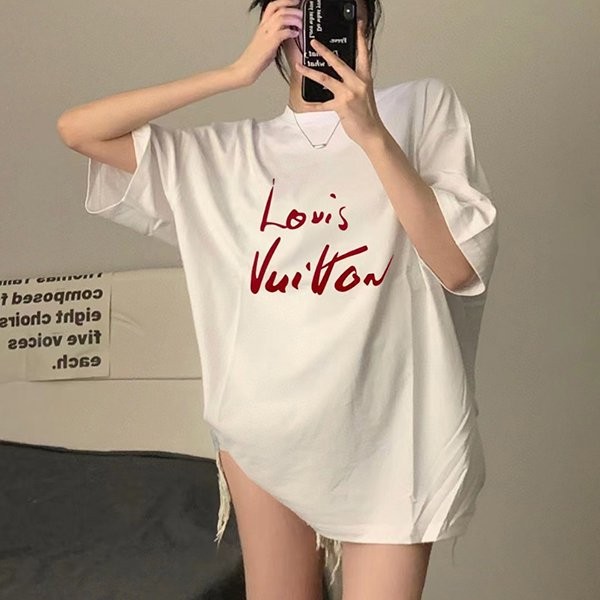 一目惚れルイヴィトン Tシャツ 本物コットン&ホワイト★男女兼用 vux33985