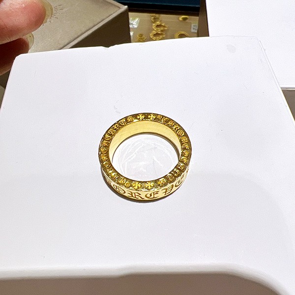 クロムハーツ CHプラス 本物 クロス 22k ゴールド リング Kuy16796