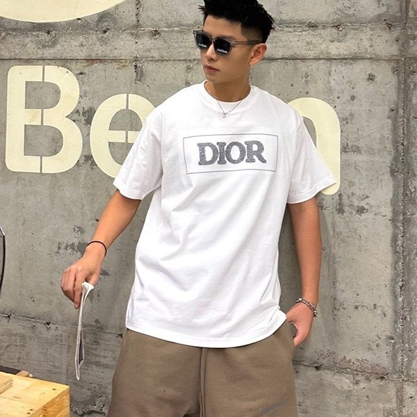 大人気!ディオール Tシャツ 本物コットン&ホワイト★男女兼用 dem79907