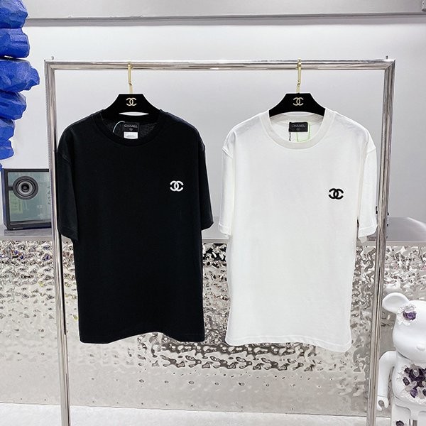 高品質シャネル Tシャツ 本物コットンブラック&ホワイト sho29322