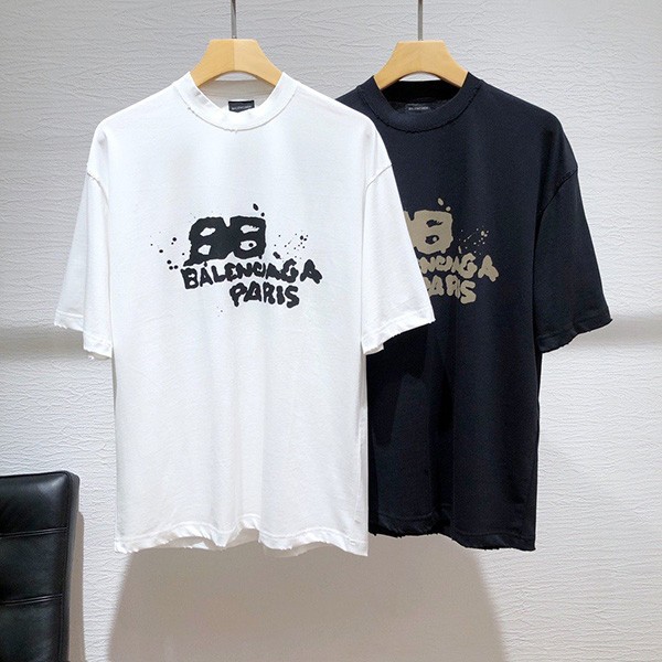 バレンシアガ HAND DRAWN BB ICON Tシャツ 本物 2色 bab68188