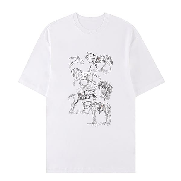 最新でオシャレエルメス 半袖 Tシャツ 本物 H刺繍 コットン erb83076