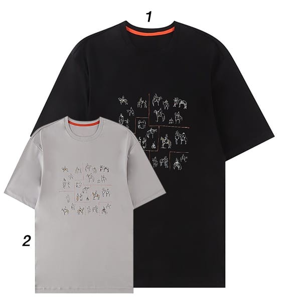 人気急上昇エルメス 半袖 Tシャツ 本物 H刺繍 コットン 2色 ern58285