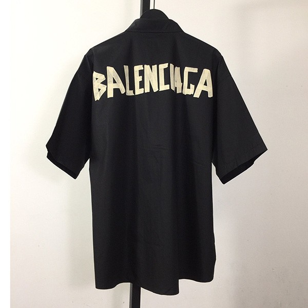 送料込 バレンシアガ ロゴ ラージフィットシャツ 本物 bay89198