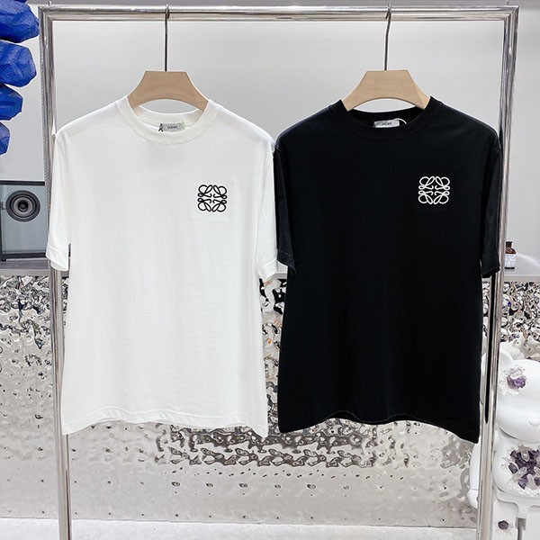 最安値挑戦 ロエベ エンブロイダリー アナグラム Tシャツ 本物 2色 H526Y22J26