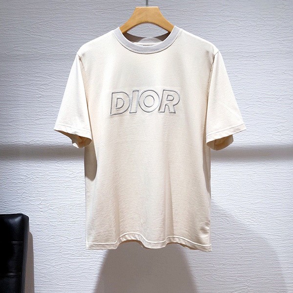 ロゴデザインがお洒落ディオール コットン Tシャツ 本物 dee87116