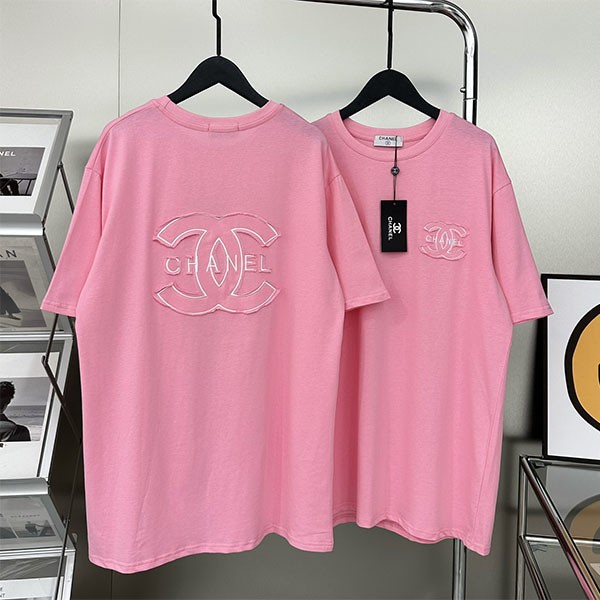 シャネル ccロゴ Tシャツ 半袖 本物 she54243