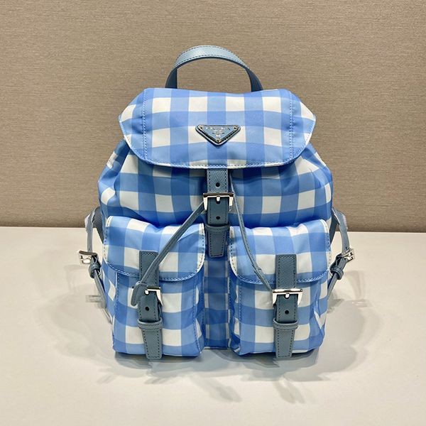 追跡付プラダ 本物 ヴィシーチェック ナイロン バックパック pux39341