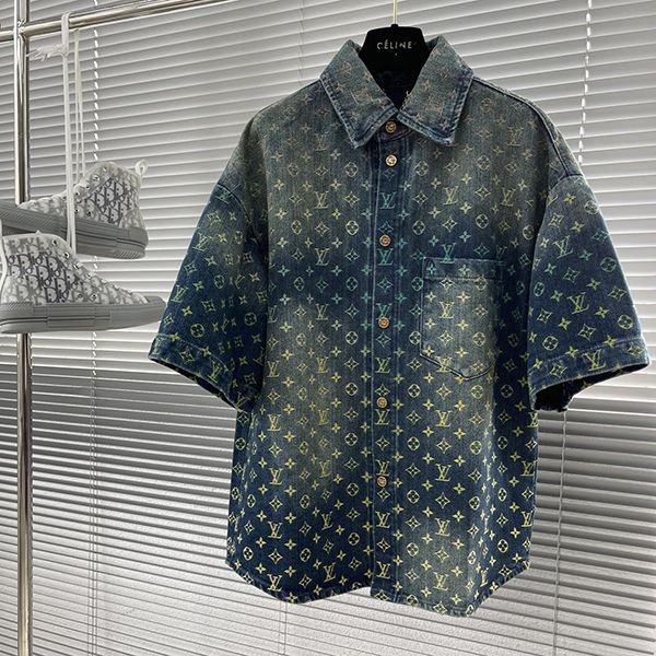 ルイヴィトン デニム Tシャツ 本物上下セット vus62211