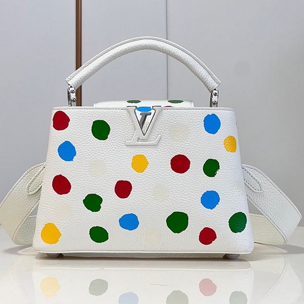 素敵なLV×YK カプシーヌ BB 本物 ハンドバッグ ホワイト M21637