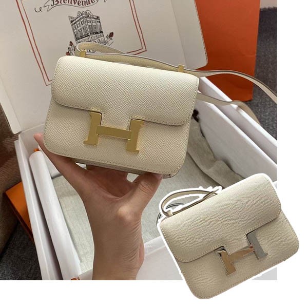 エルメス 本物 コンスタンス14 ゴールド/シルバー金具 erx35147